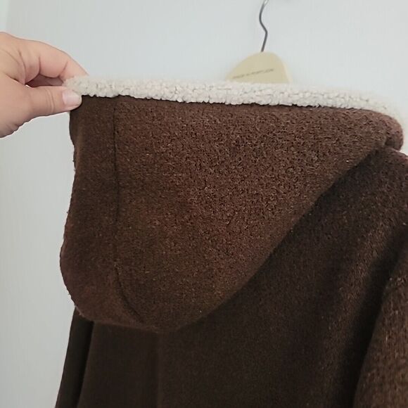 Kuhl Womens Size L Alfpaca Full Zip Hooded Fleece Jacket in Brown-Made In Canada - Picture 10 of 13